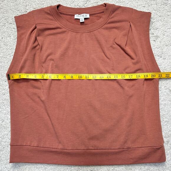 Anthem The Label Good Life Modal Blend Pullover Pleat Shoulder Knit Top Sz: L - Picture 5 of 7